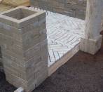 Bricks and special pieces in travertine antique:Antiqua